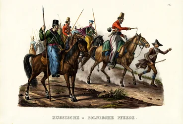 Chevaux russes et polonais, 1824