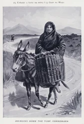 Retour à la maison avec la tourbe, Connemara (photo)