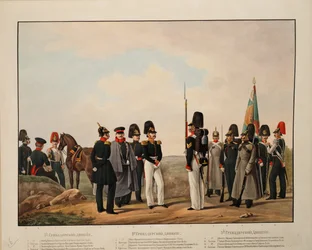 1ère, 2ème et 3ème divisions de grenadiers russes, 1845-1855