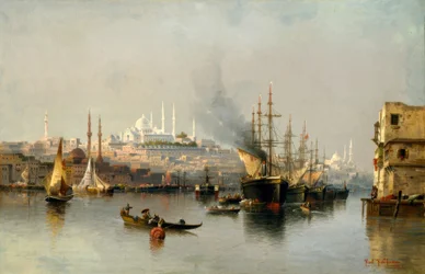 Vue de Constantinople depuis la Corne d