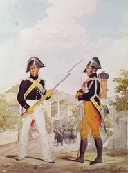 Officiers de police de la Garde des Consuls en uniforme