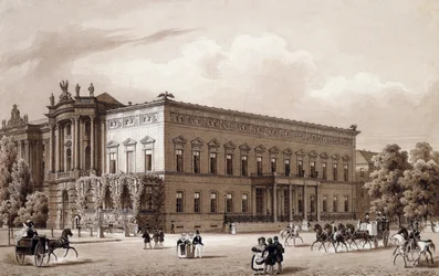 Unter Den Linden, Berlin, vers 1840 (aquarelle)