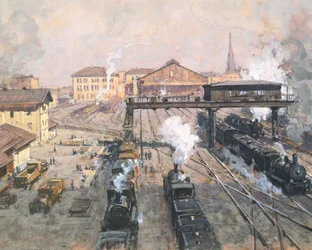 Gare de Vienne (aquarelle)