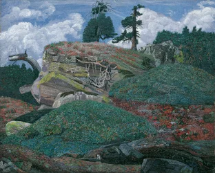 Paysage avec rochers