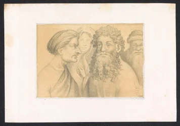 Trois hommes et une jeune femme