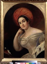 Portrait de la comédienne Ekaterina Semyonova (1786-1849), Musée central d’État du théâtre A. Bakhrushin, Moscou