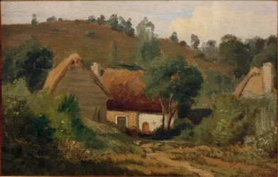 Paysage français avec maisons
