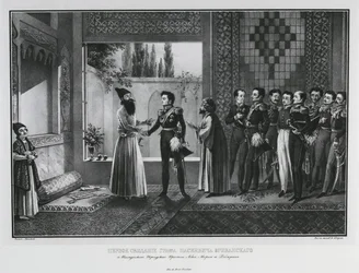 Première rencontre du comte Ivan Paskevich avec Abbas Mirza, 1828