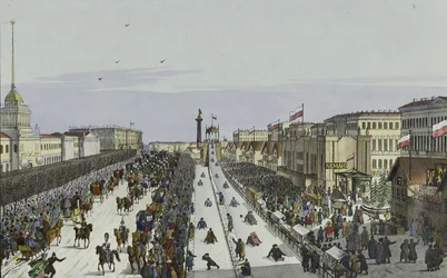 Fête publique sur la place de l
