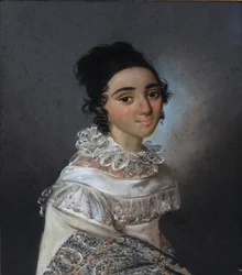 Portrait de Yekaterina Emmanuilovna Abamelik-Lazareva 1806-1880, née Manuk-Bey, 1820