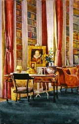Bibliothèque, Althorp, Northamptonshire, c.1890