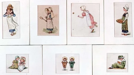 Collection de miniatures aquarelles d