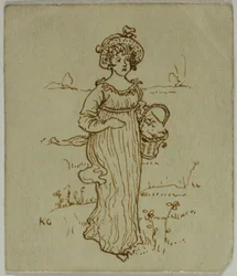 Fille avec panier