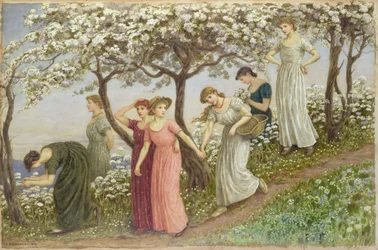 À travers les fleurs blanches, 1891