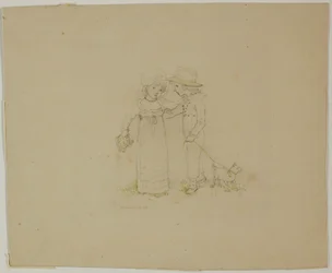Deux Enfants avec Chien