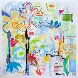 Blooming Daydream, 2025 (technique mixte sur papier)