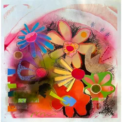 color riot, 2025 (technique mixte sur papier)