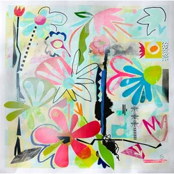 jardin éthéré, 2025 (technique mixte sur papier)