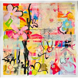 frénésie florale, 2024 (technique mixte sur papier)