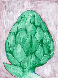 Artichaut vert éclatant