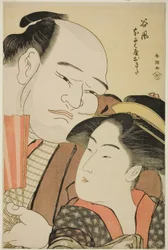 Le lutteur de sumo Tanikaze et la serveuse Okita du Naniwaya
