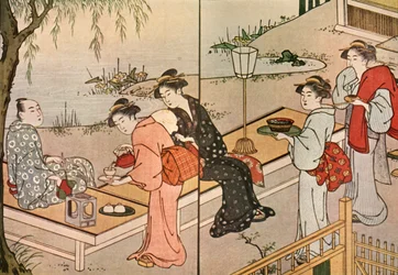 Femme servant du thé, 1790, 1924