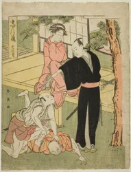 Septième acte : La maison de thé Ichiriki de la pièce Chushingura (Trésor des quarante-sept fidèles)