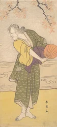 Acteur non identifié de la lignée Ichikawa en vieille femme, vers 1795