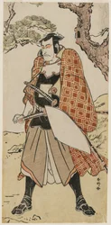 Ichikawa Danjuro V en guerrier voyageur, fin des années 1780