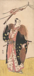 Ichikawa Monosuke II en tant que Soga no Juro Sukenari, vers 1785