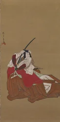 Nikuhitsu ukiyo-e : Ichikawa Danjūrō V dans le rôle de Shibaraku