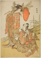 Les acteurs Ichikawa Monnosuke II et Segawa Kikunojo III en tant qu