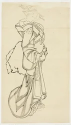 Courtisane marchant (étude), c.1815-1849