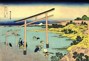 36 vues du Mont Fuji, Japon : la baie de Noboto, Japon