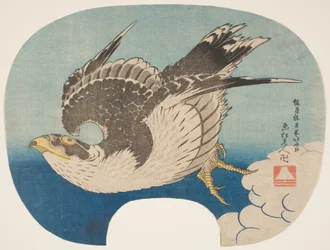 Un faucon en vol, vers 1840