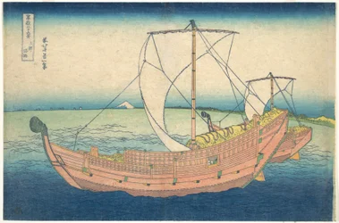 Au large de Kazusa (Kazusa no kairo), tiré de la série « Les trente-six vues du mont Fuji » (Fugaku sanjūrokkei)