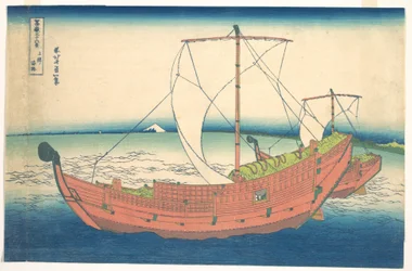 Au large de Kazusa (Kazusa no kairo), tiré de la série « Les trente-six vues du mont Fuji » (Fugaku sanjūrokkei)