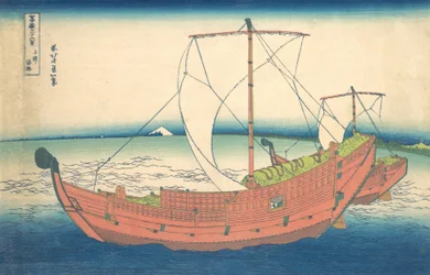 En mer au large de Kazusa, de la série Trente-six vues du mont Fuji