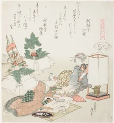 Couper des gâteaux de riz, illustration pour La coquille de toit en planches, de la série "Un jeu d