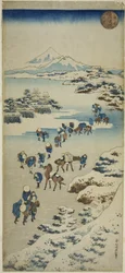 Traversée du Lac Gelé de Suwa dans la Province de Shinano (Shinshu Suwa kosui kori watari)