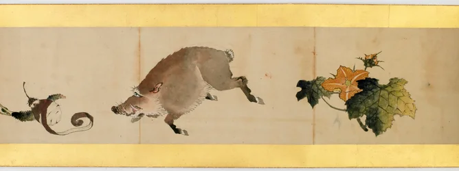 Rouleau de main avec images diverses, période Edo, 1839 (détail)