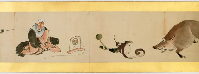 Rouleau de main avec images diverses, période Edo, 1839 (détail)