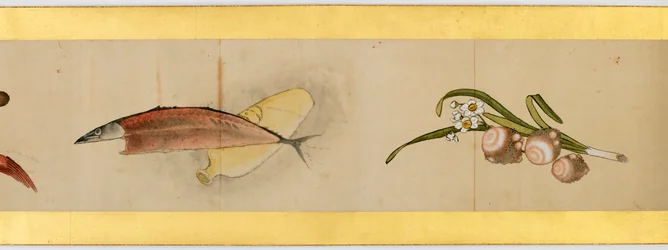 Rouleau de main avec images diverses, période Edo, 1839 (détail)