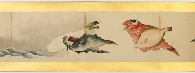 Rouleau de main avec images diverses, période Edo, 1839 (détail)