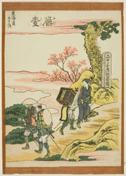 Fujieda, de la série "Les cinquante-trois stations du Tokaido (Tokaido gojusan tsugi)"