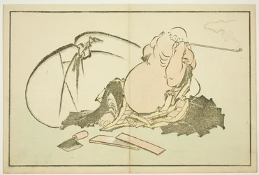 Hotei fumant sa pipe, du Livre d