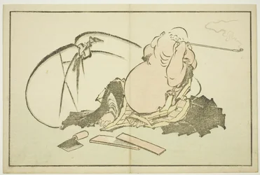 Hotei fumant sa pipe, du Livre d