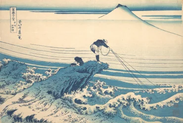 Kajikazawa dans la province de Kai, de la série Trente-six vues du mont Fuji, vers 1830-32