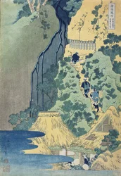 Le sanctuaire de Kannon et les chutes de Kiyo, à Sakanoshita, sur la route du Tōkaidō