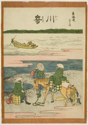 Kawasaki, de la série "Les cinquante-trois stations du Tokaido (Tokaido gojusan tsugi)"